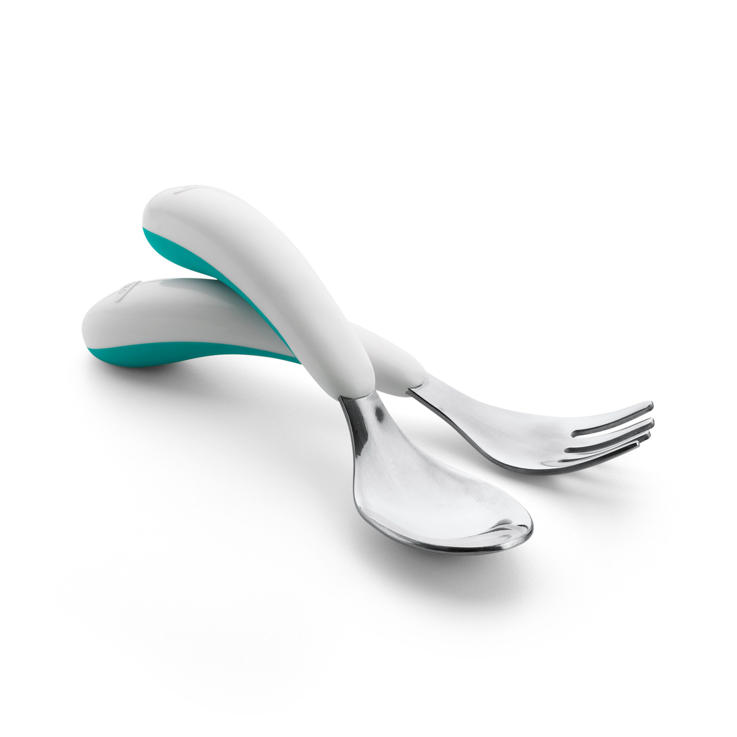 OXO TOT FORK AND SPOON SET - TEAL - Image 2