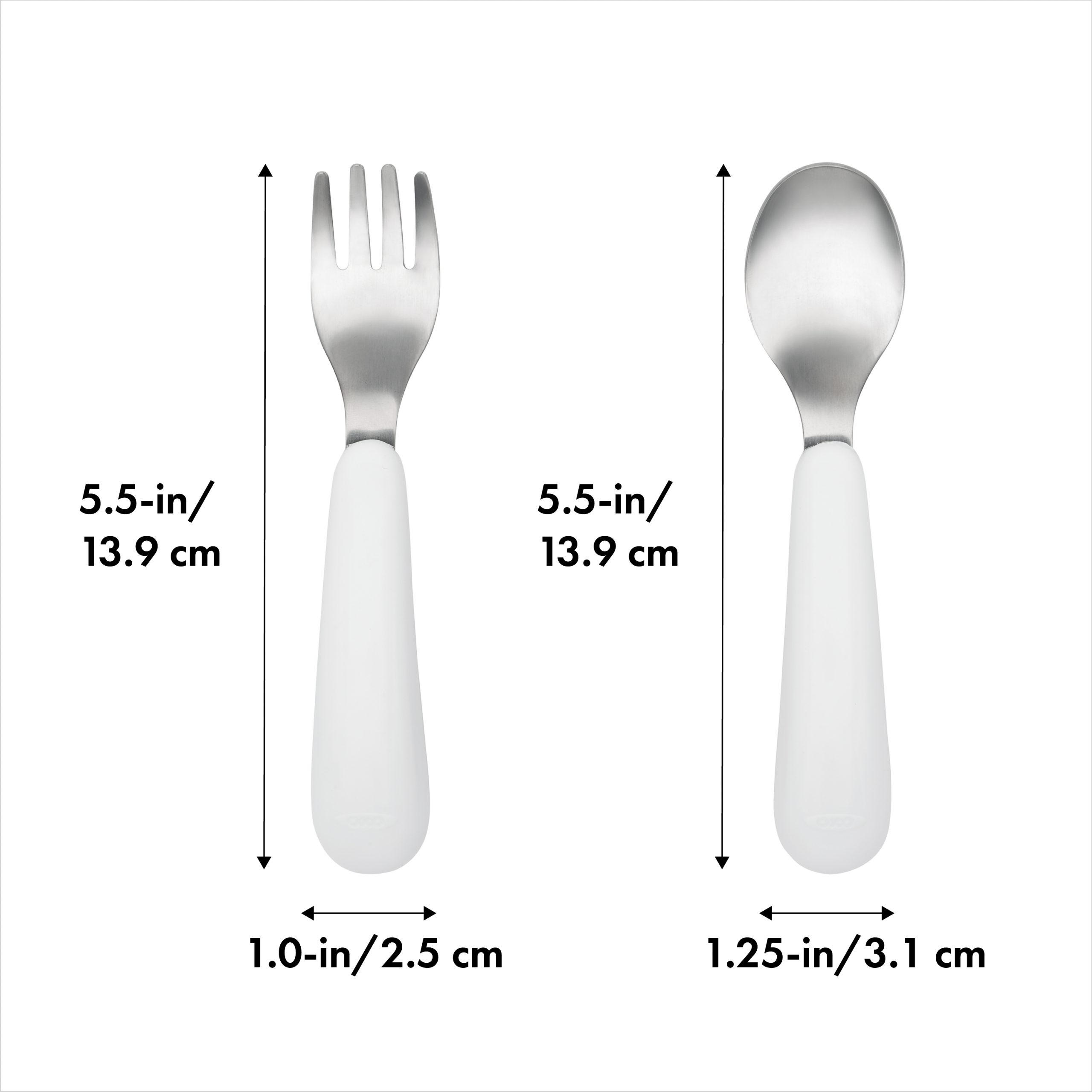 OXO TOT FORK AND SPOON SET - TEAL - Image 5