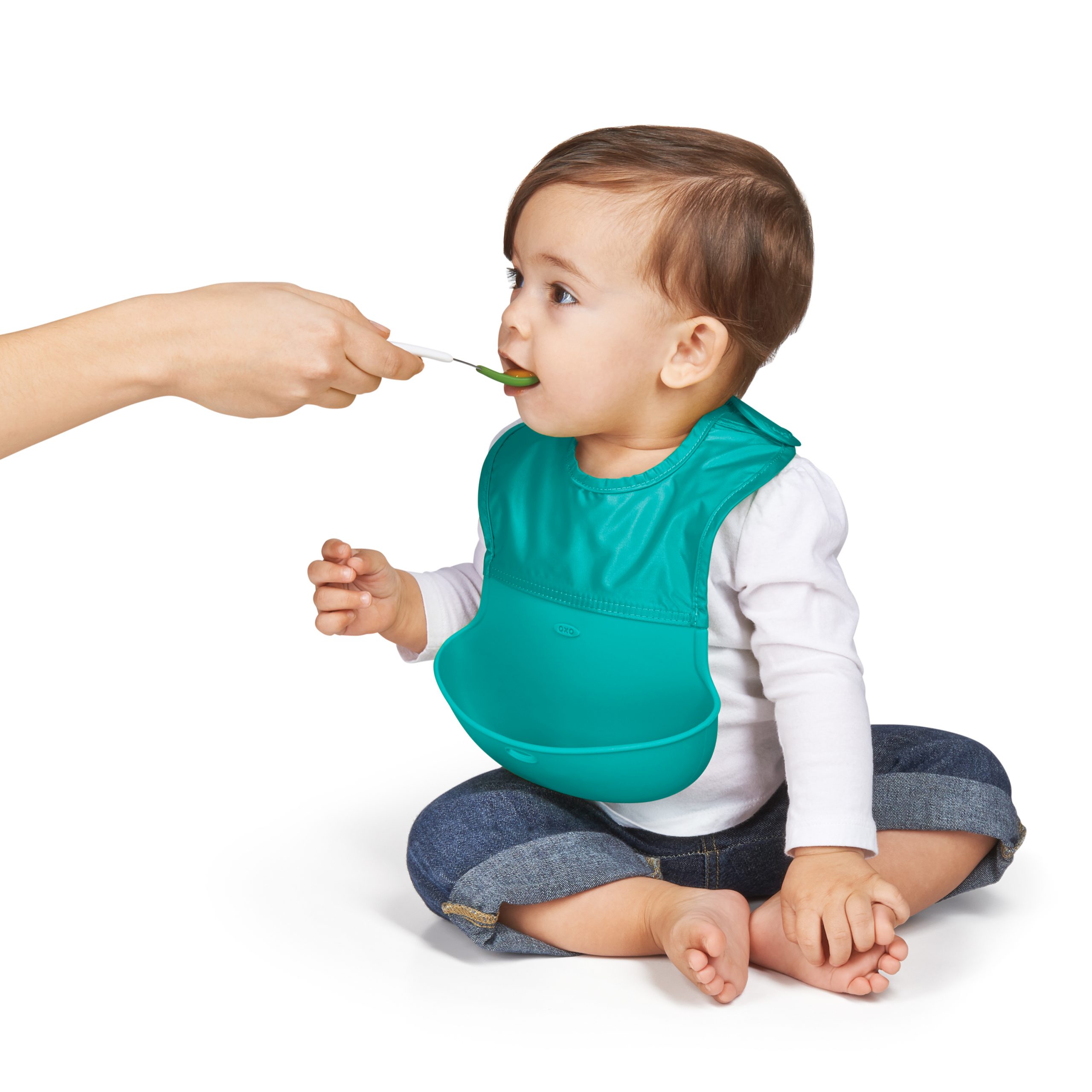OXO TOT ROLL-UP BIB - TEAL - Image 2