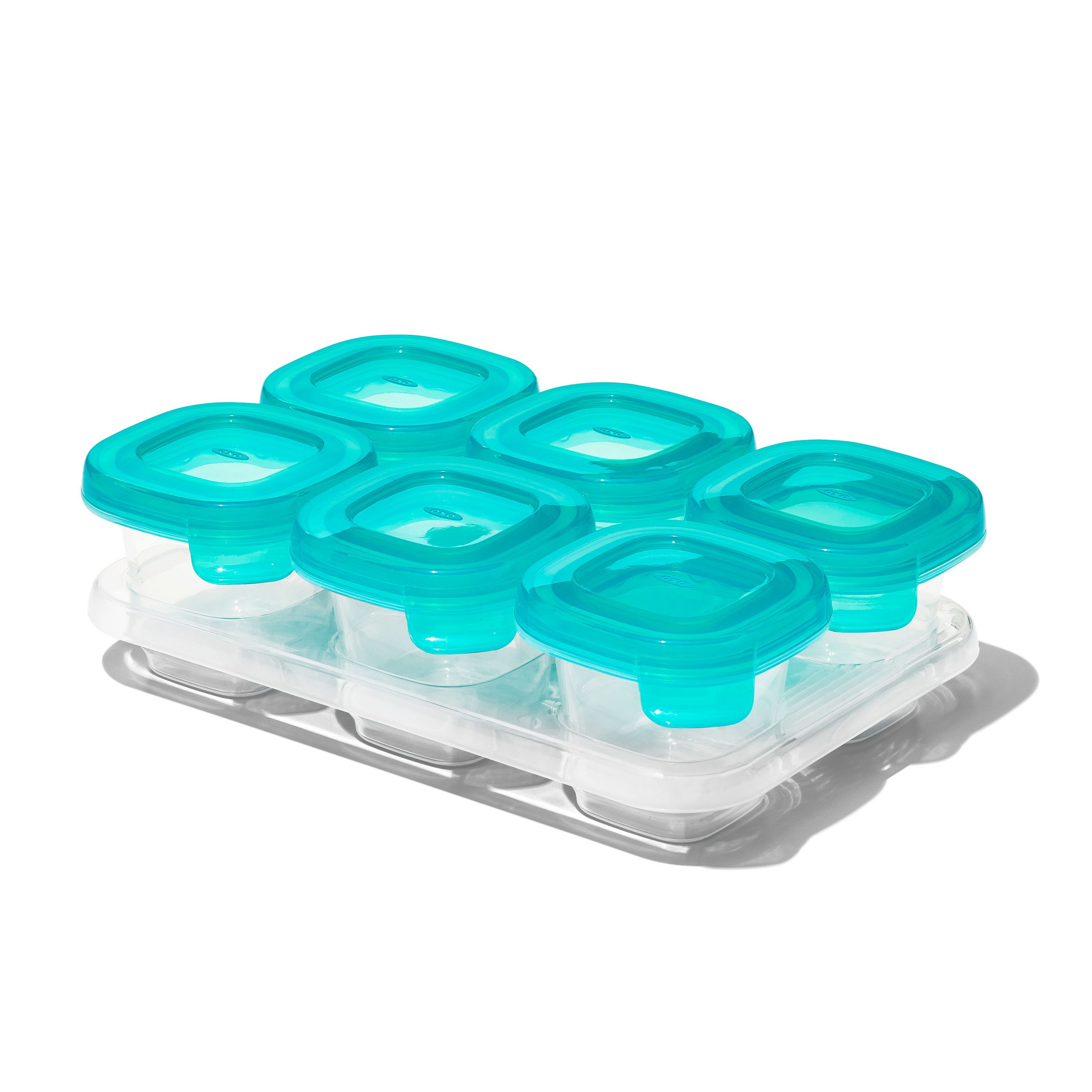OXO TOT SILICONE BABY BLOCKS - 2 OZ - TEAL