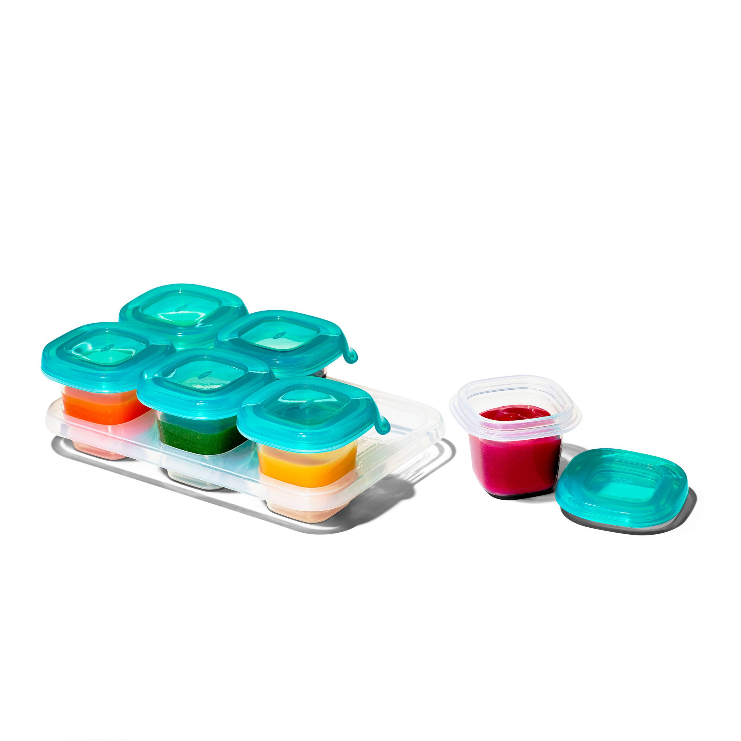 OXO TOT SILICONE BABY BLOCKS - 2 OZ - TEAL - Image 8
