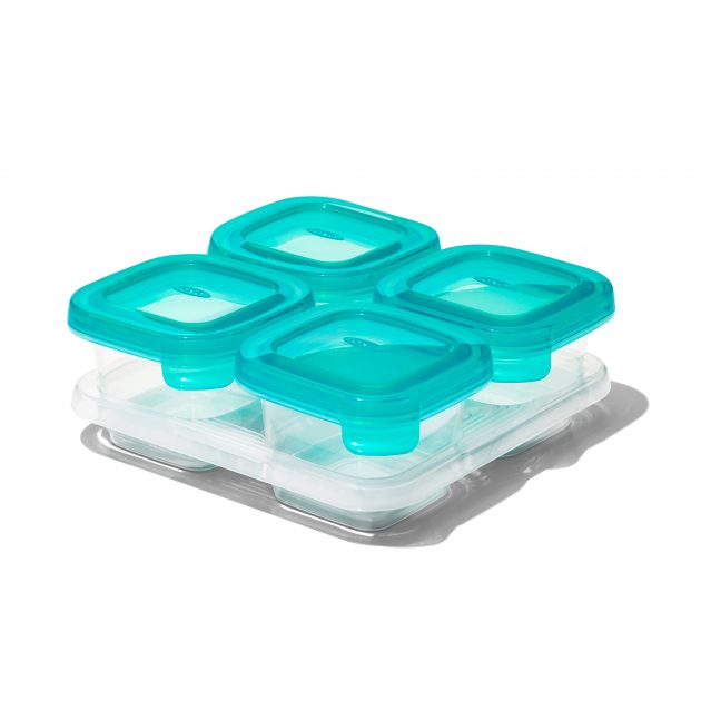 OXO TOT SILICONE BABY BLOCKS - 4 OZ - TEAL