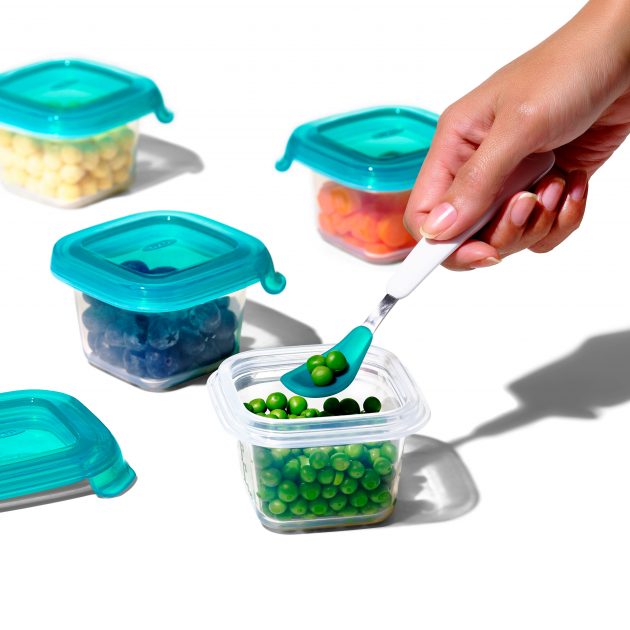 OXO TOT SILICONE BABY BLOCKS - 4 OZ - TEAL - Image 5
