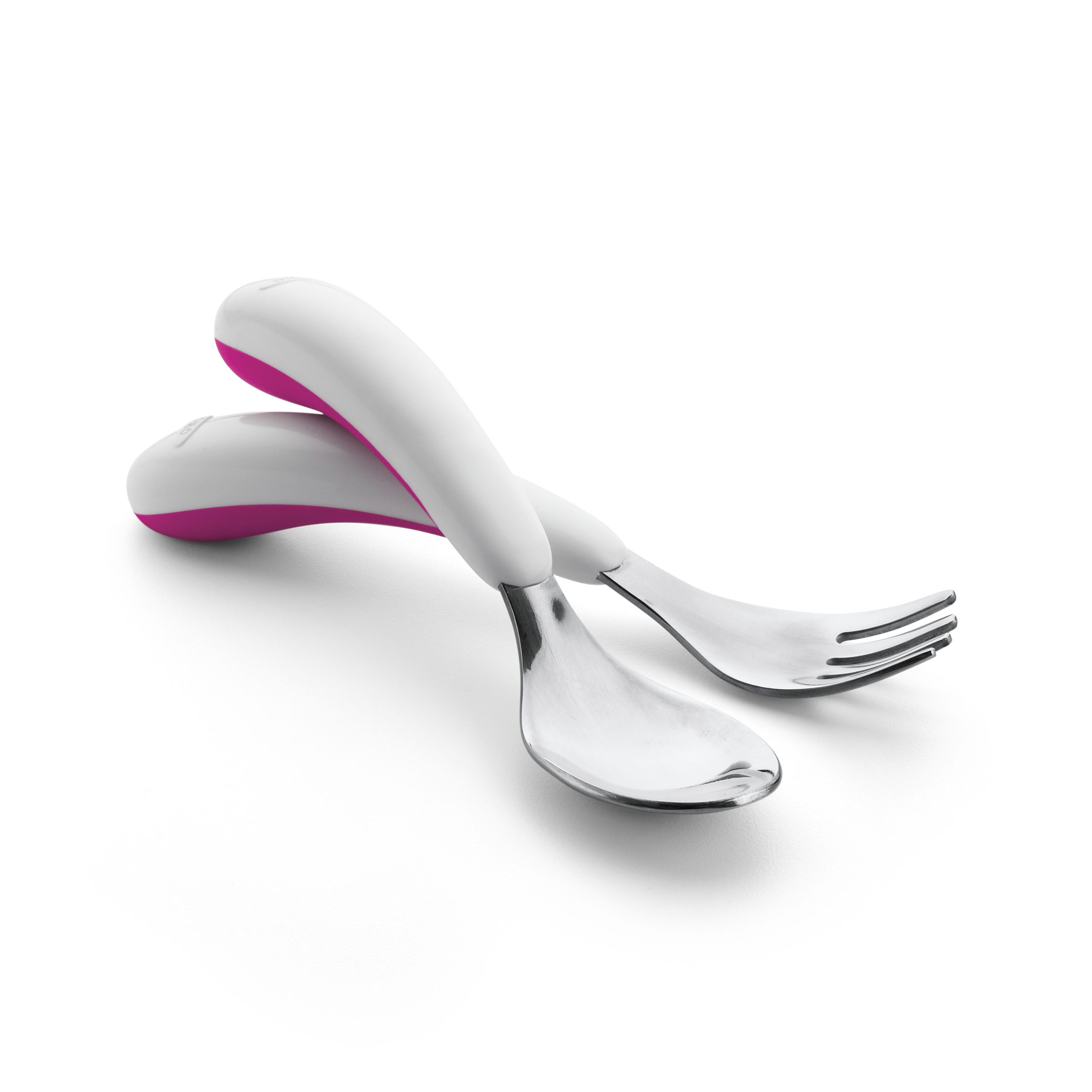 Oxo Tot - Fork & Spoon Set - Pink - Image 8