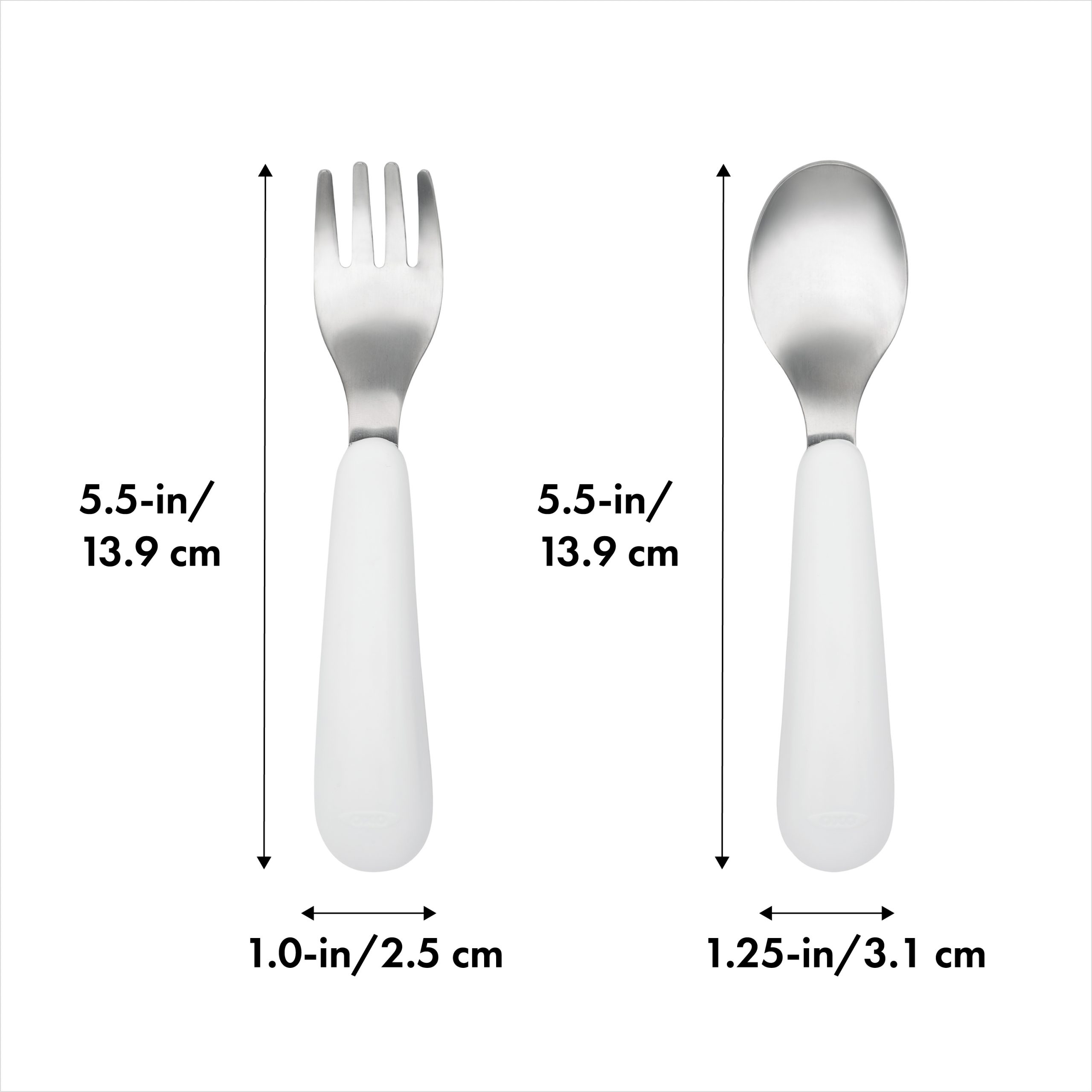 Oxo Tot - Fork & Spoon Set - Pink - Image 10