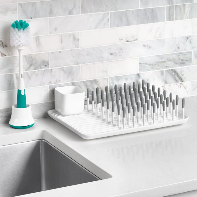 OXO TOT BOTTLE BRUSH WITH STAND - TEAL - Image 2