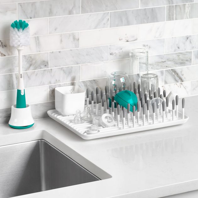 OXO TOT BOTTLE BRUSH WITH STAND - TEAL - Image 8