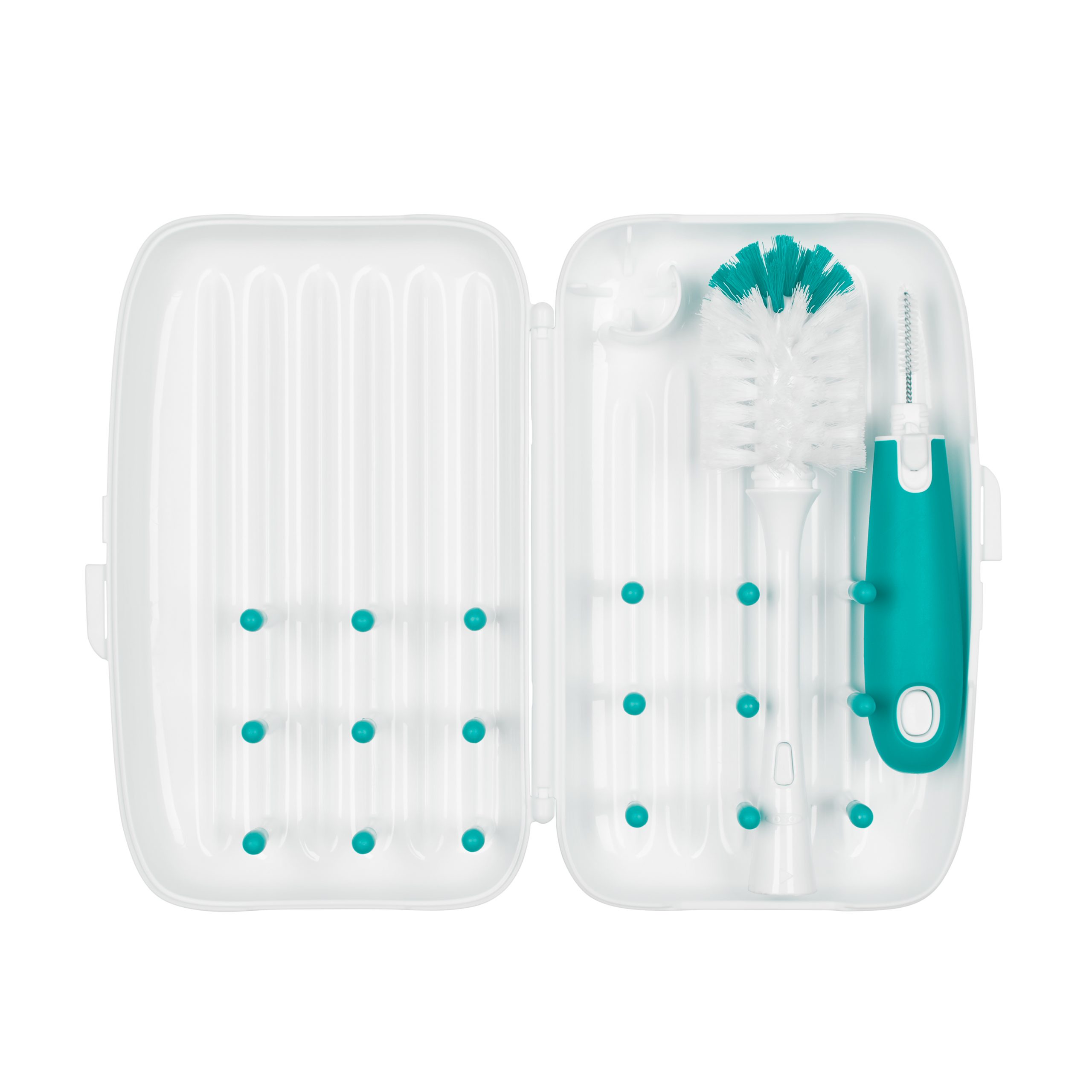 OXO TOT ON-THE-GO DRYING RACK WITH BOTTLE BRUSH - TEAL - Image 10