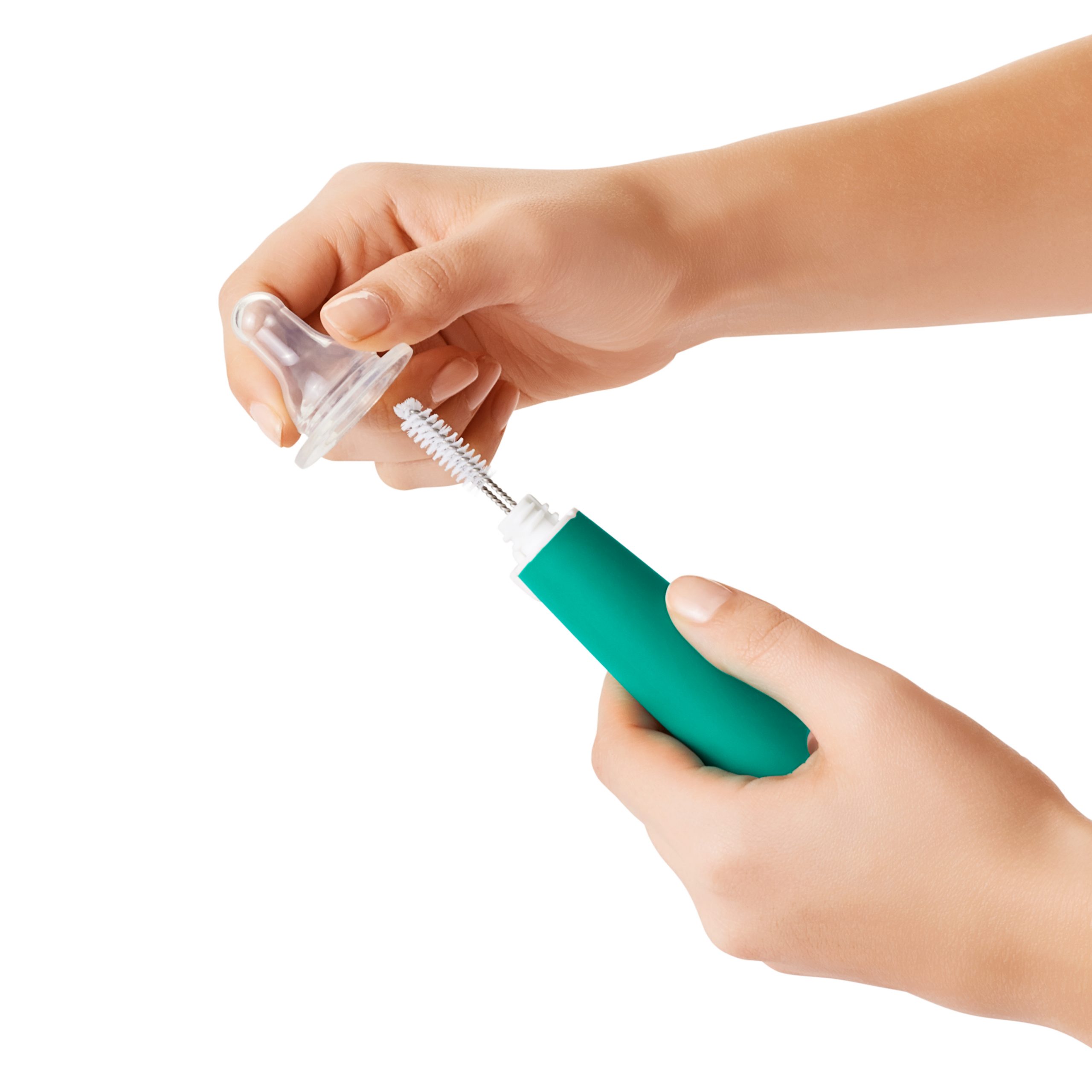 OXO TOT ON-THE-GO DRYING RACK WITH BOTTLE BRUSH - TEAL - Image 5