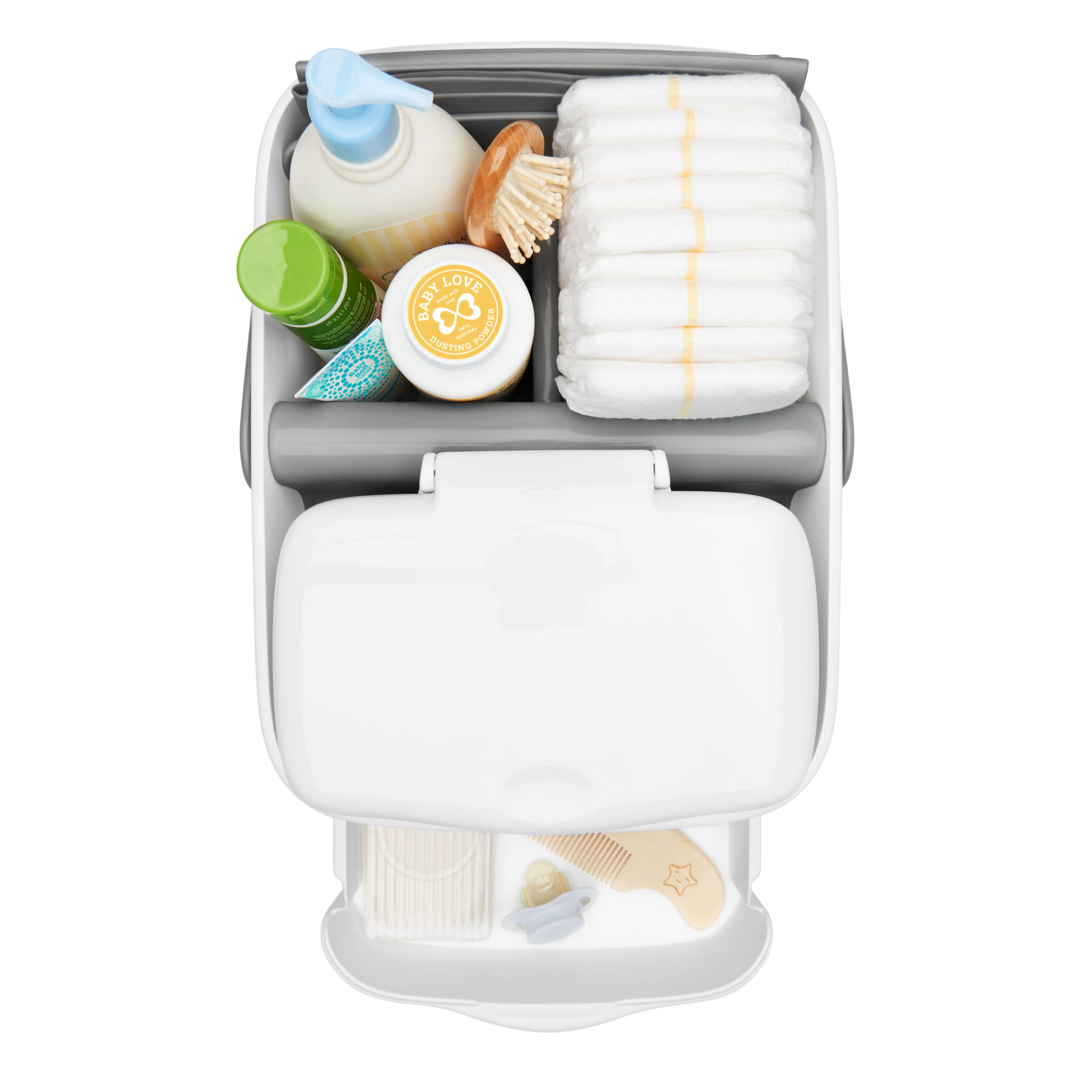 OXO TOT Diaper Caddy With Changing Mat- GREY - Image 8