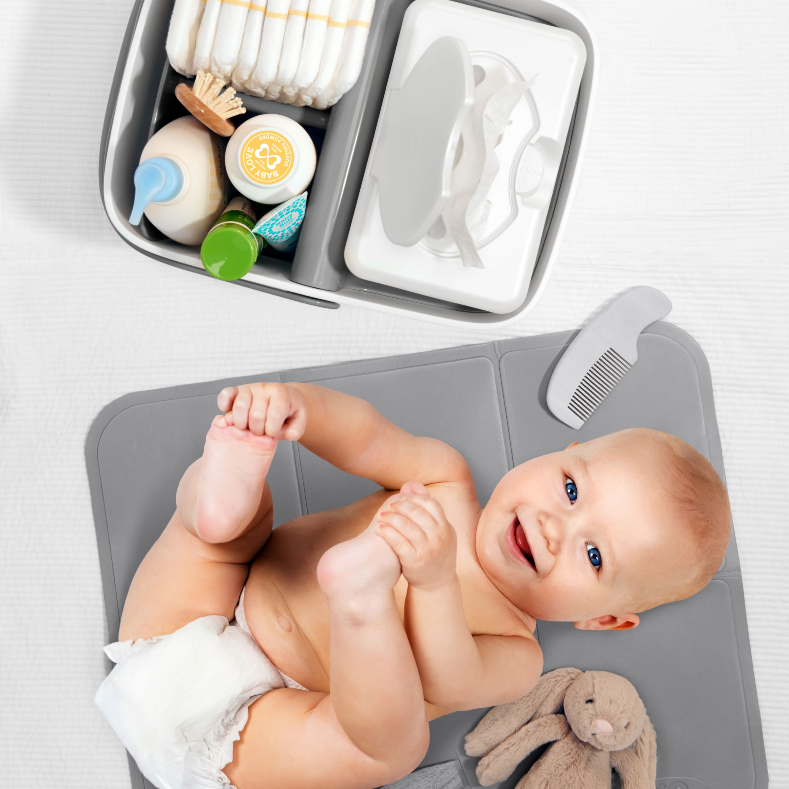 OXO TOT Diaper Caddy With Changing Mat- GREY - Image 16