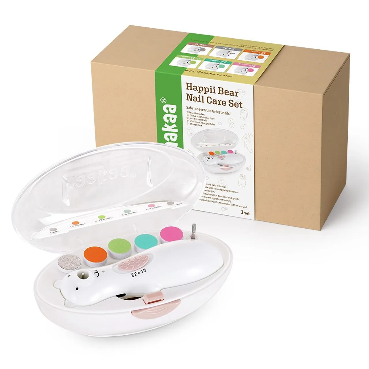 Happii Bear Nail Care Set - USB Rechargeable - Image 2