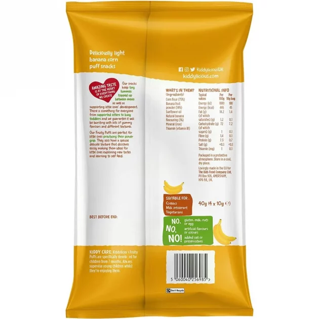 Banana Fruity Puffs 40g - Image 2