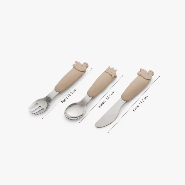 Citron Silicone Cutlery Set with Pouch Plum - Image 7