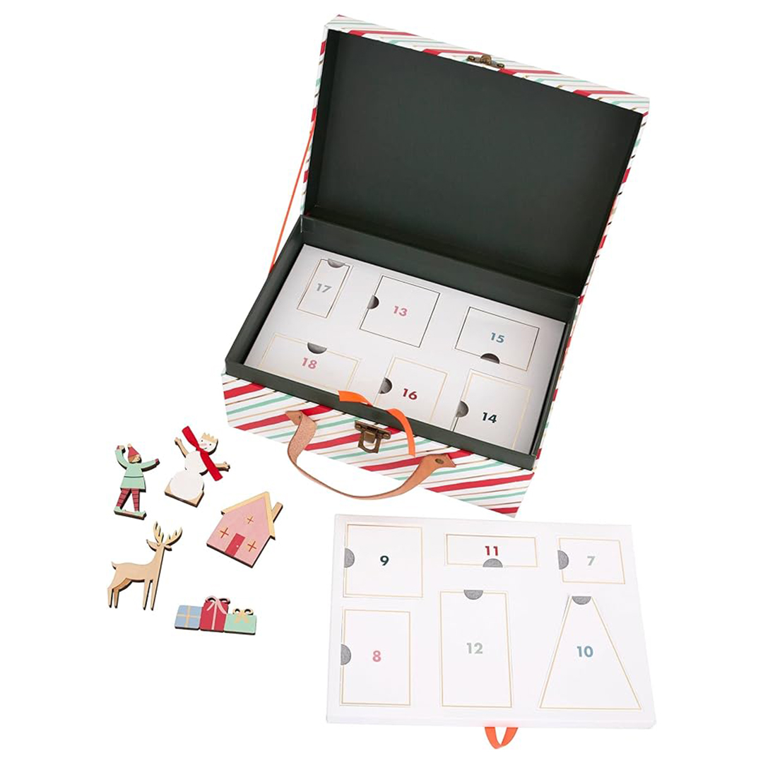 Advent Calendar Festive Village Wooden