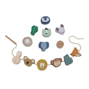 Wooden Animal Lacing Beads