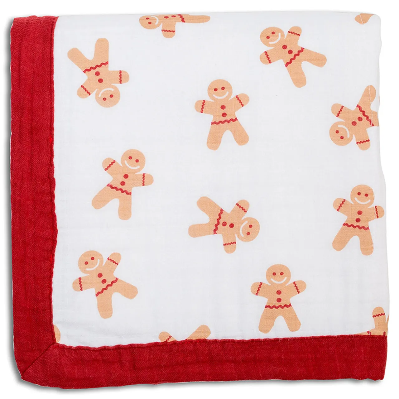 Double sided muslin quilt - Gingerbread Man / Christmas - Image 3