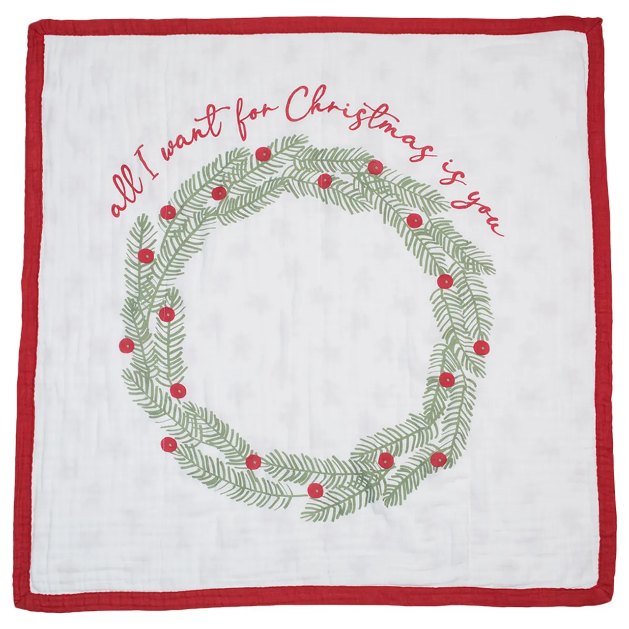 Double sided muslin quilt - Gingerbread Man / Christmas - Image 4