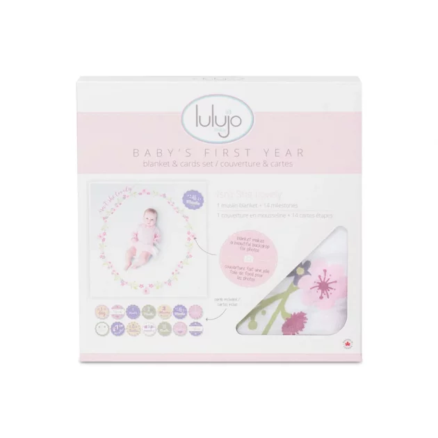 Baby's First Year Blanket & Card Set - Isn't She Lovely - Image 2