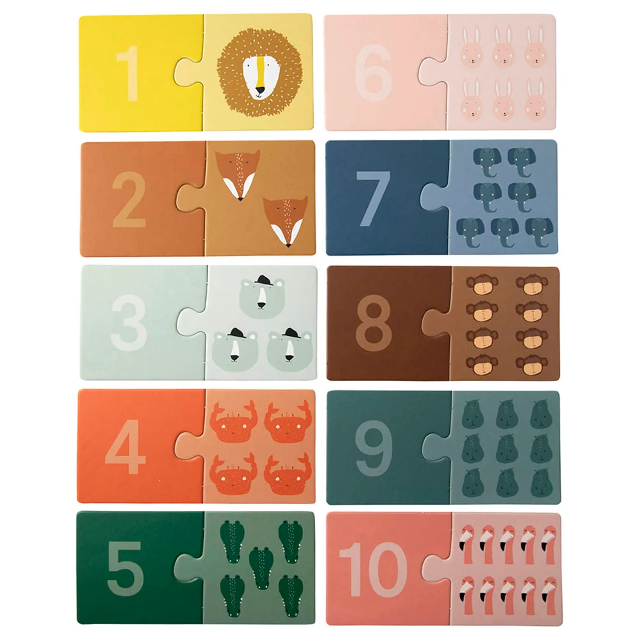Wooden Counting Puzzle - 10pc - Image 2