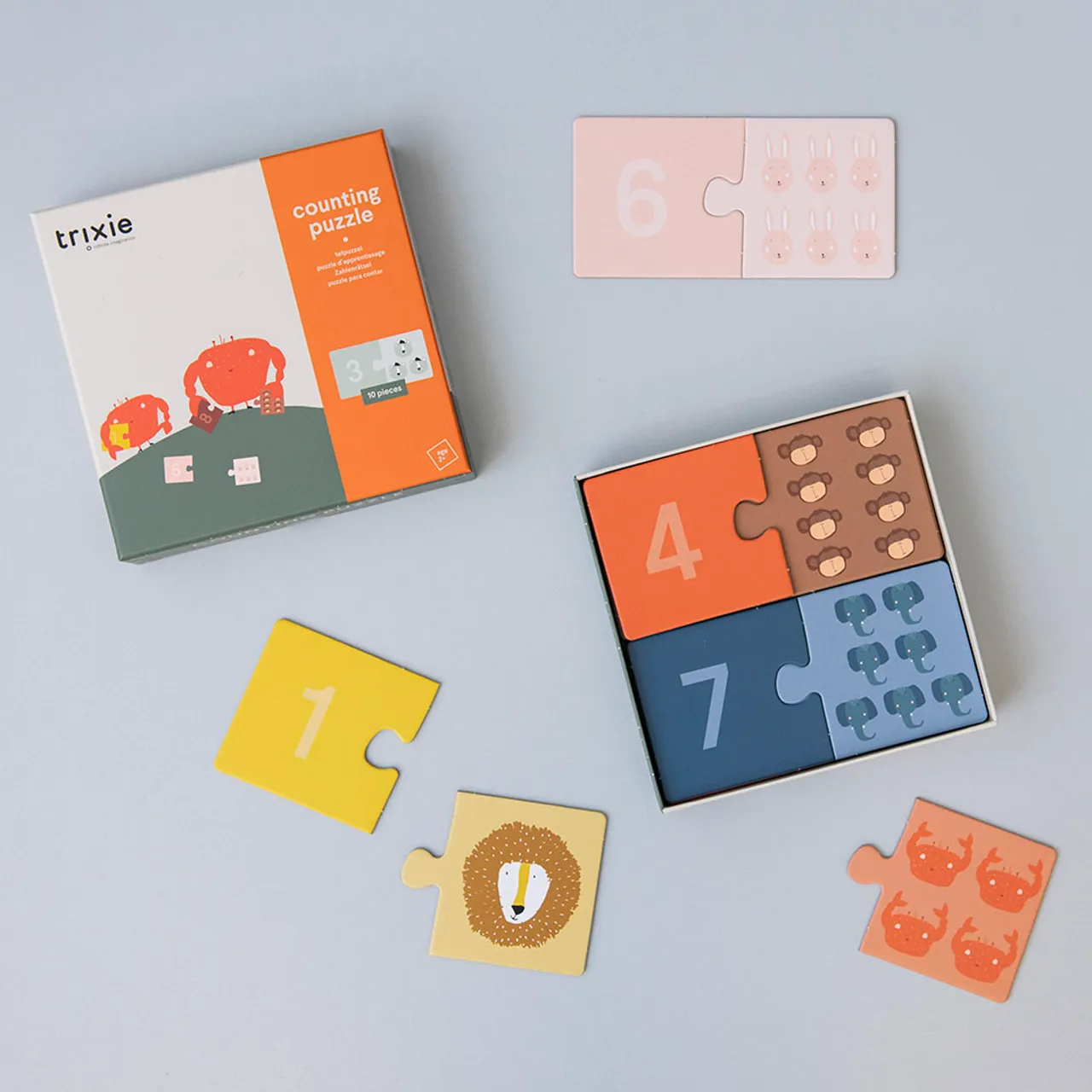 Wooden Counting Puzzle - 10pc - Image 3