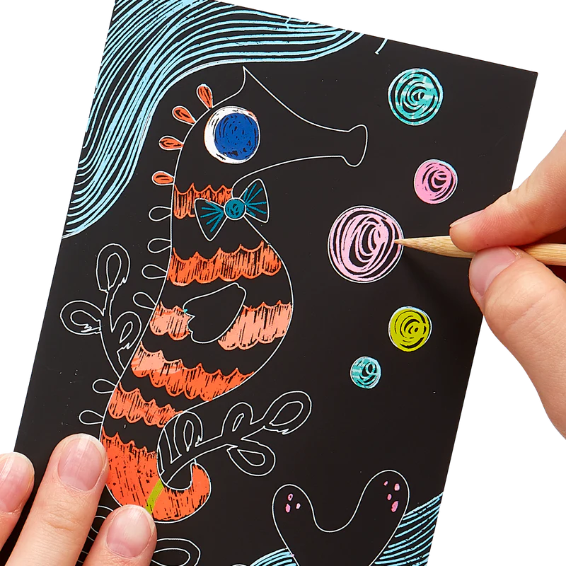 Mini Scratch & Scribble Art Kit: Friendly Fish - Image 2