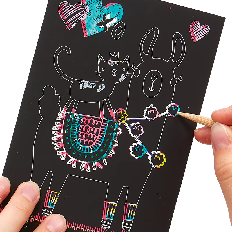 Mini Scratch & Scribble Art Kit - Funtastic Friends - Image 2
