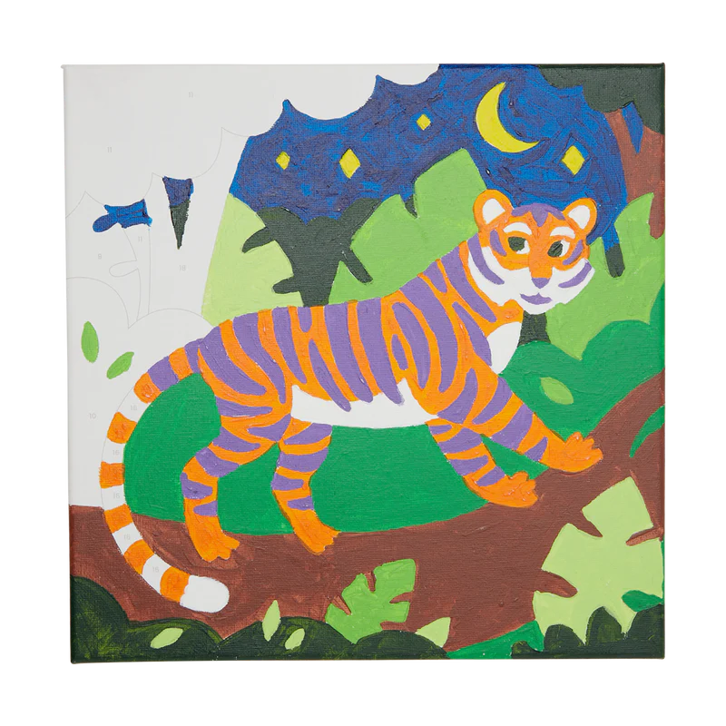 Colorific Canvas Paint By Number Kit - Terrific Tiger