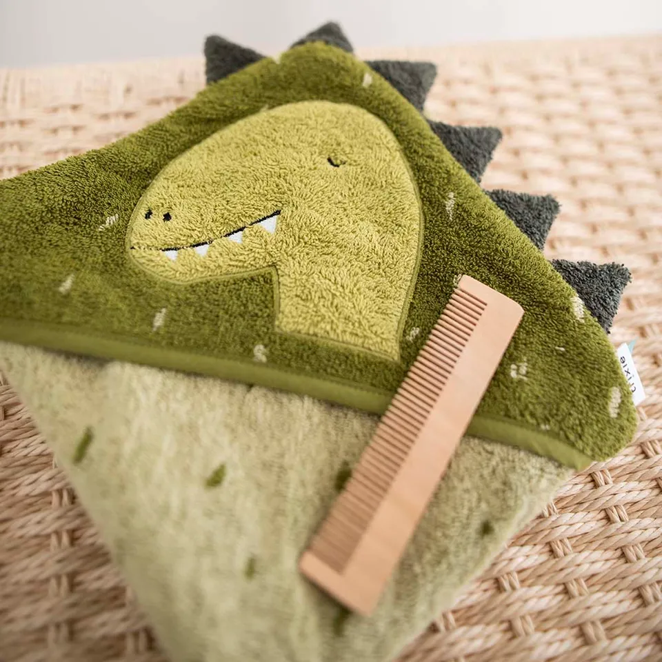 Hooded towel | 75x75cm - Mr. Dino - Image 3