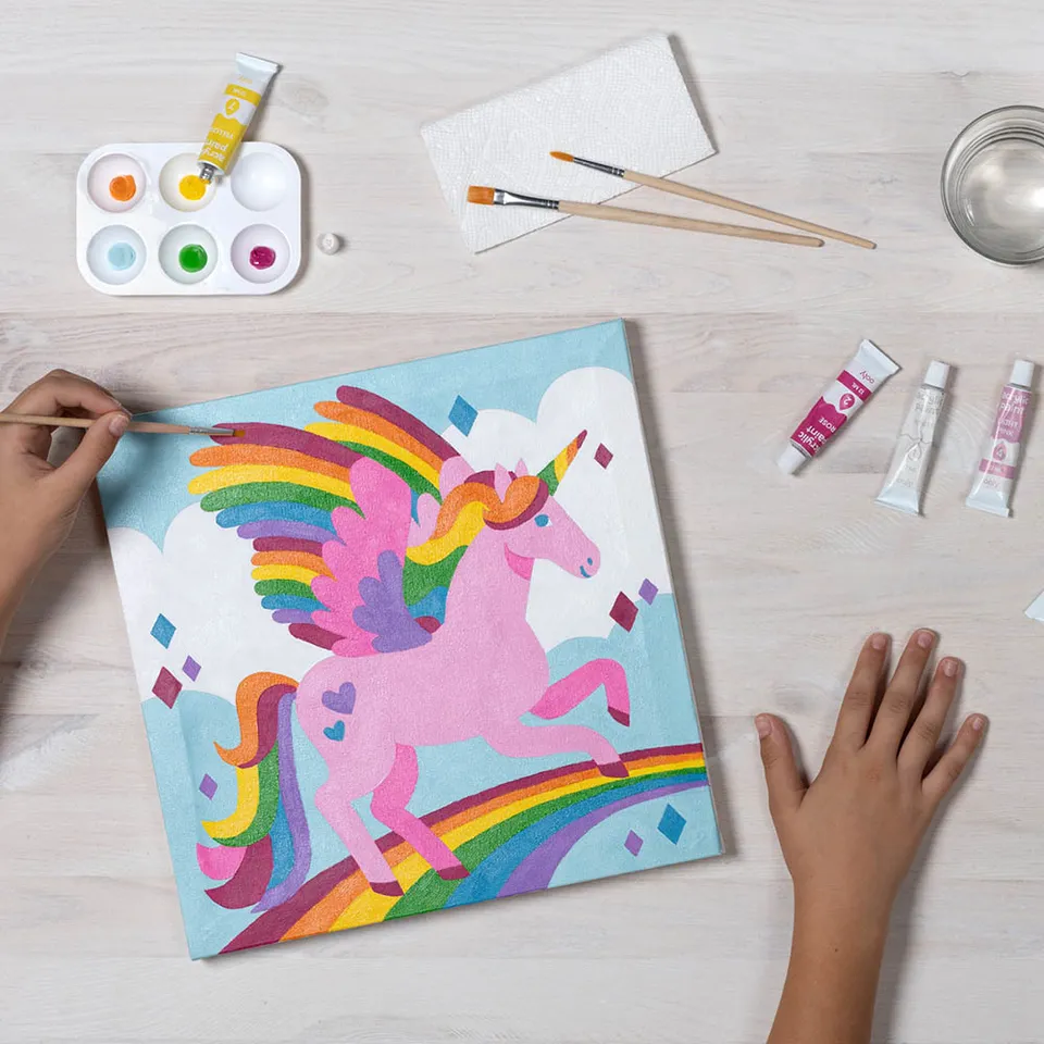 Colorific Canvas Paint by Number Kit - Magic Unicorn - 15 pcs set - Image 4