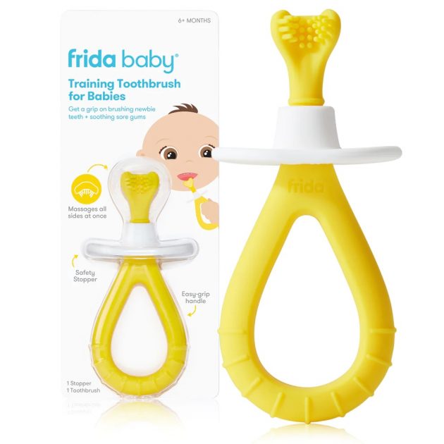 Fridababy Training Toothbrush for Babies with Soft Silicone Bristles