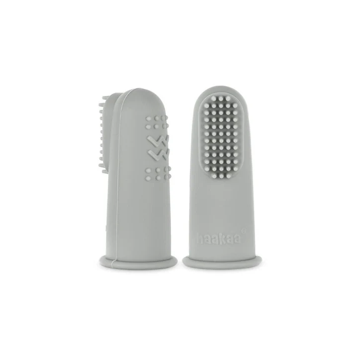Textured Silicone Finger Toothbrush - Suva Grey
