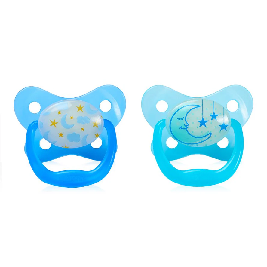 Dr Brown’s 6-12m Glow In The Dark Pacifiers Moon Blue - Image 2