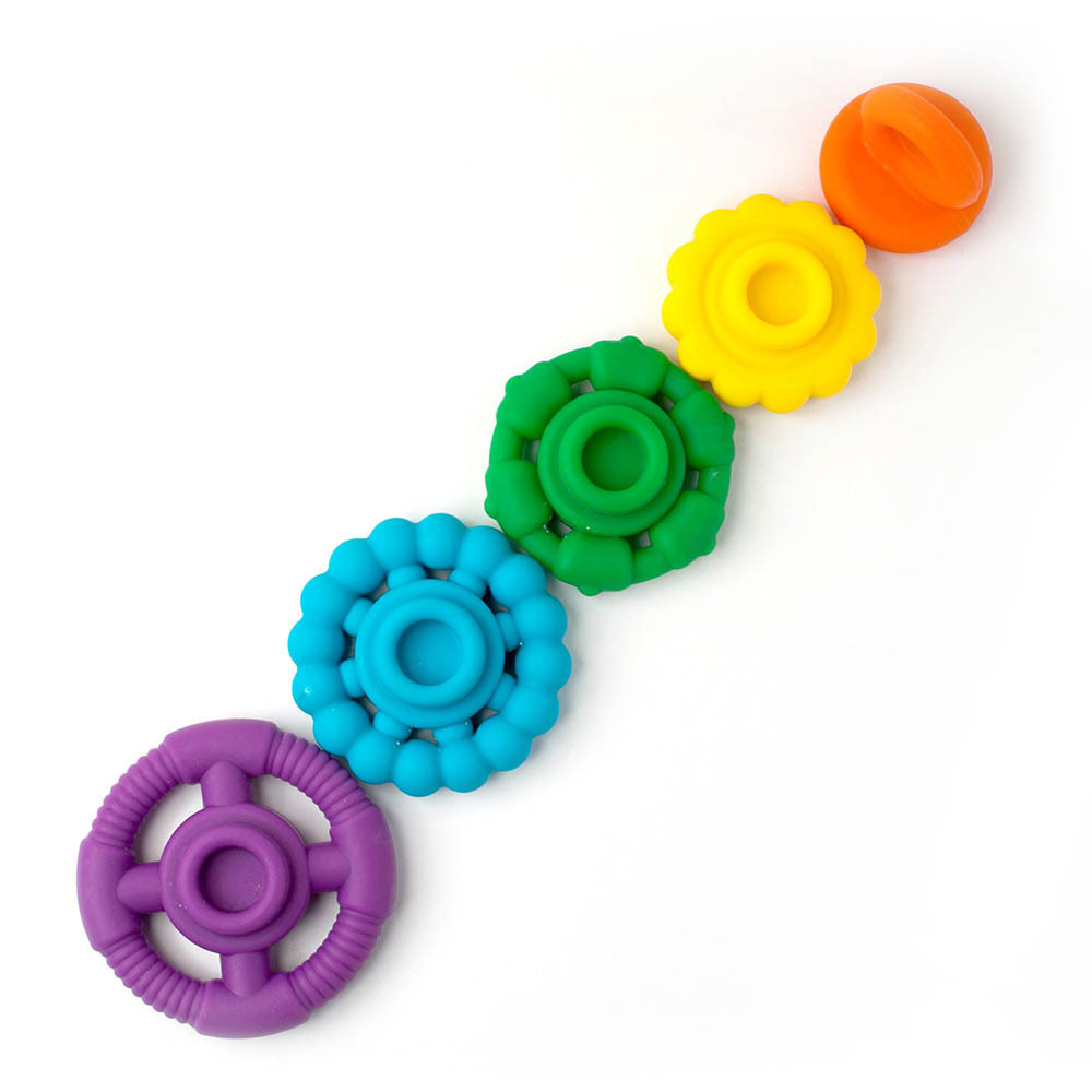 Rainbow Stacker and Teether Toy - Bright - Image 2