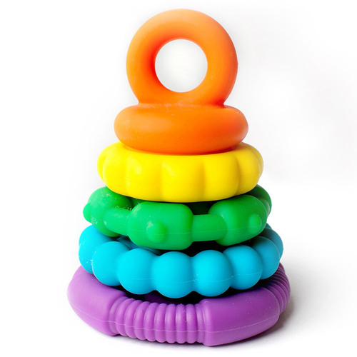 Rainbow Stacker and Teether Toy - Bright