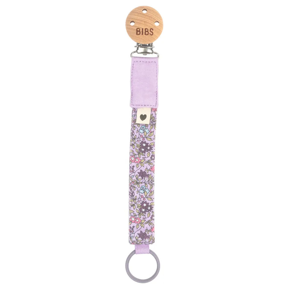 Bibs x Liberty Pacifier Clip Chamomile Lawn  Violet Sky