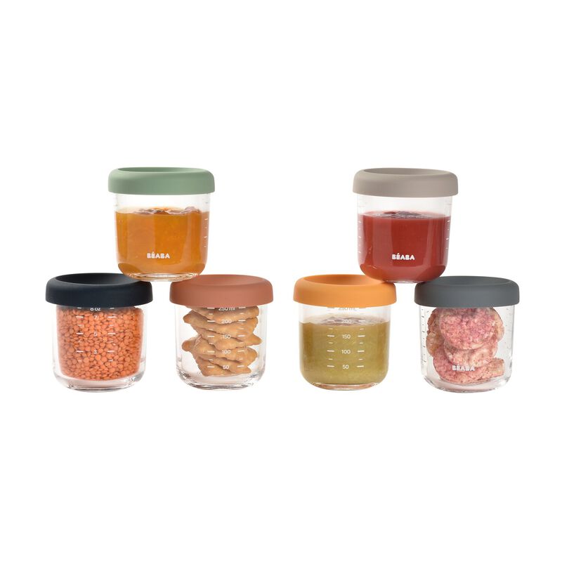 Beaba Set of 6 Glass Jars - 250ml - Image 2