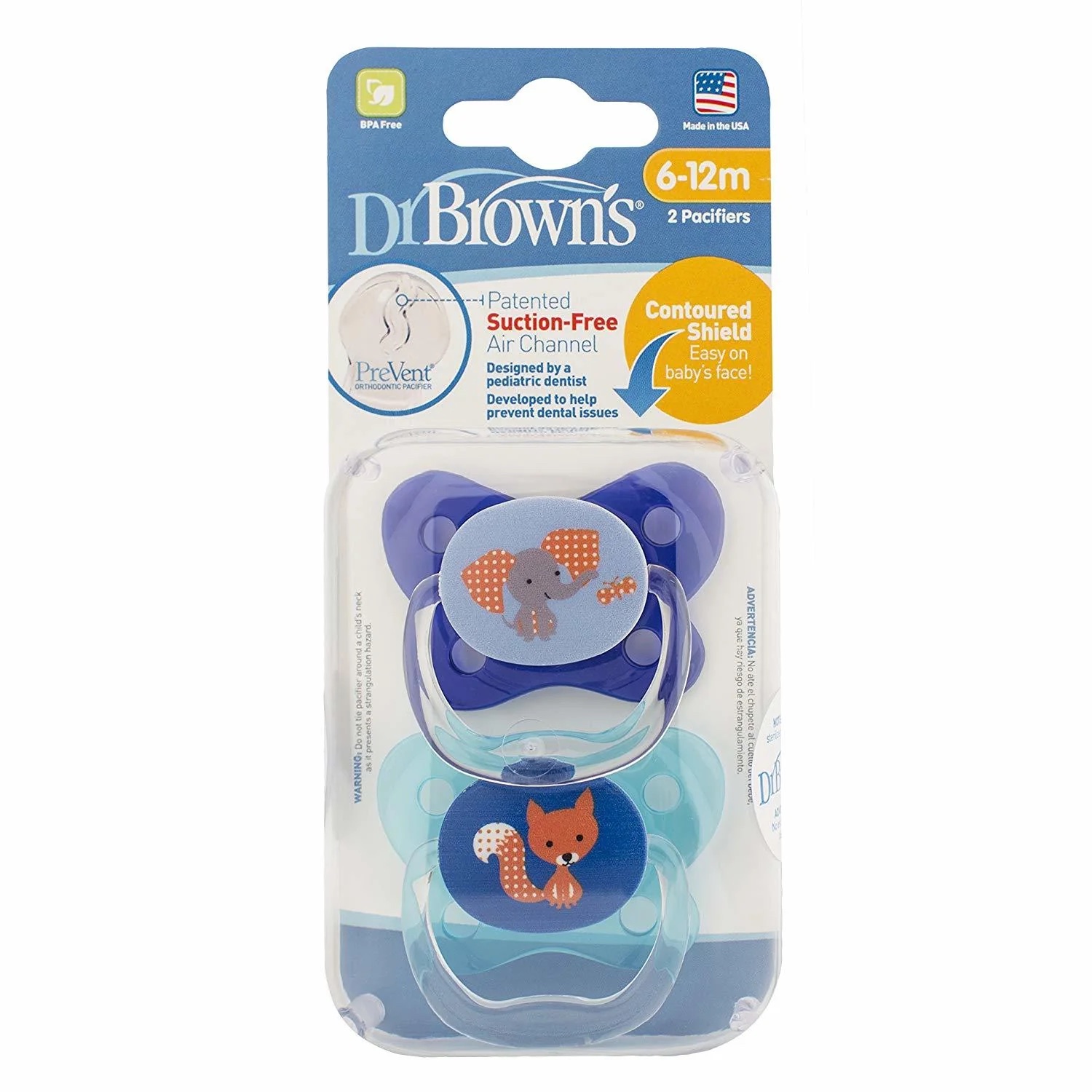 Prevent Pacifier Stage 2 Asst 2- Packs (6-12m)