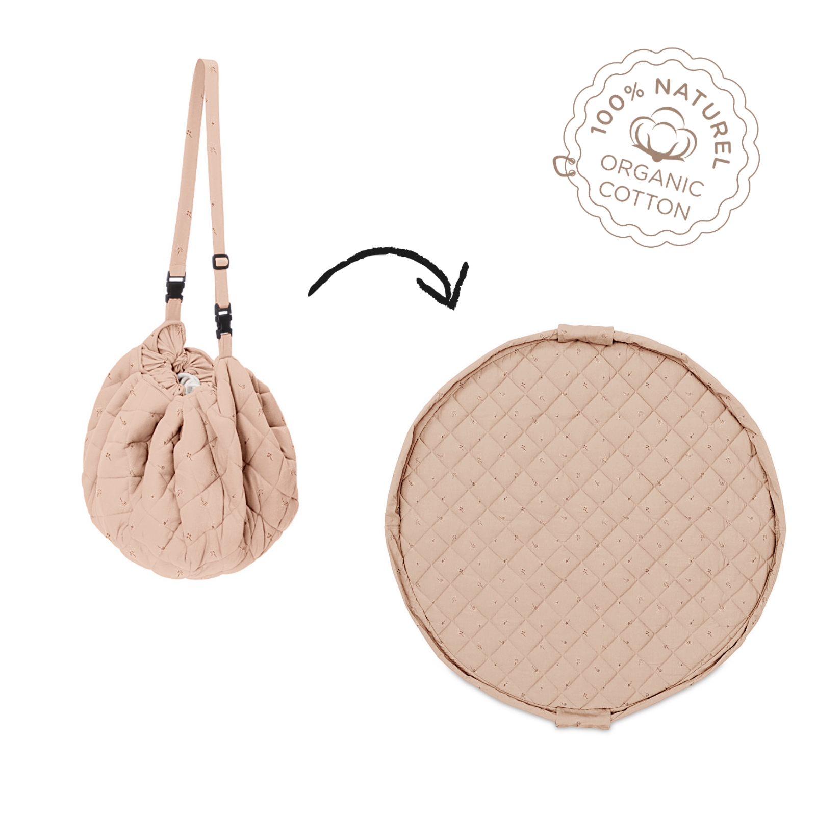 Playmat & Storage Bag - Fleuri Organic Babymat - Image 4