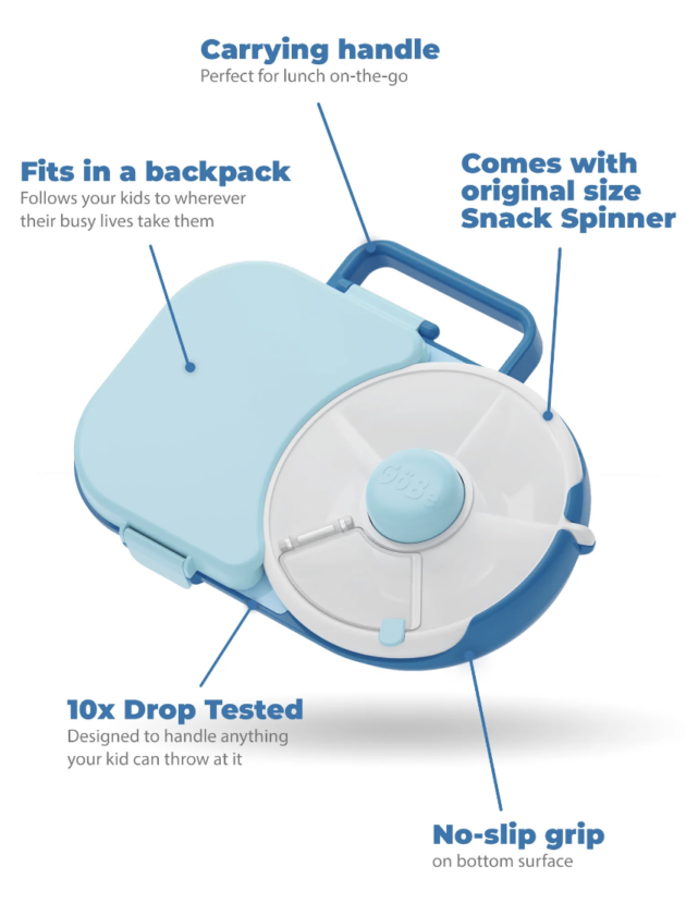 2-in-1 GoBe Lunchbox - Blue - Image 3