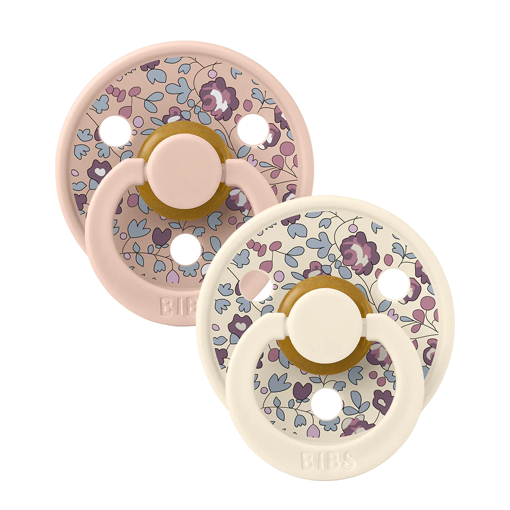 Bibs x Liberty Colour 2 Pack  Eloise Latex Size 1 Blush Mix