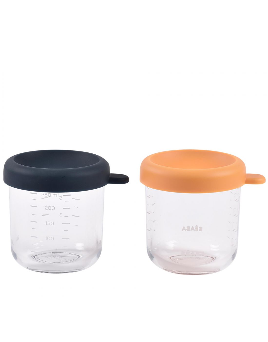 Glass Conservative Jars, Set of 2 x 250 ml - Night Blue/Honey
