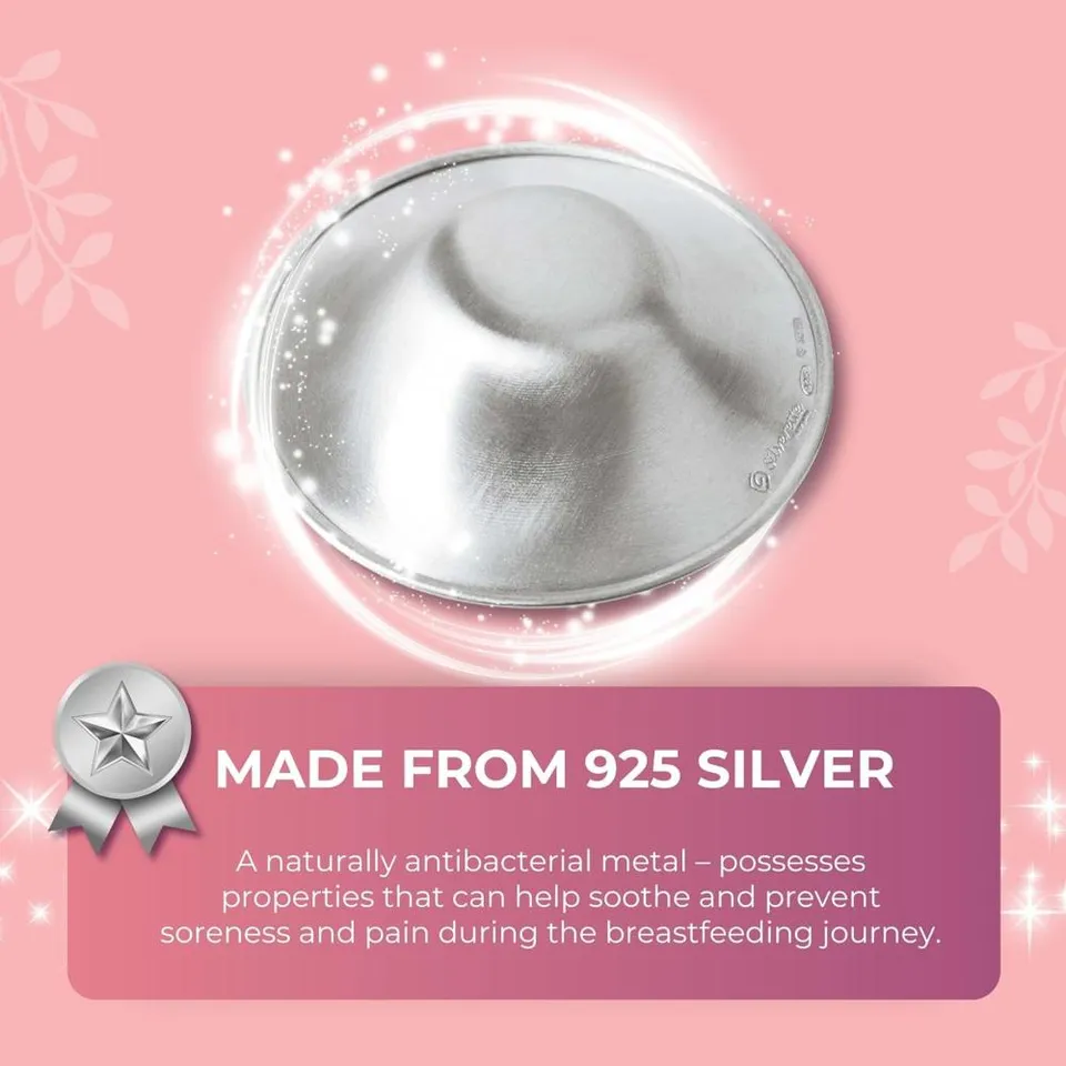 Silverette Silver Nursing Cups - Image 2