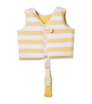 SunnyLife - Kids Swim Vest, Sid the Seagull Mustard Stripe 2-3y