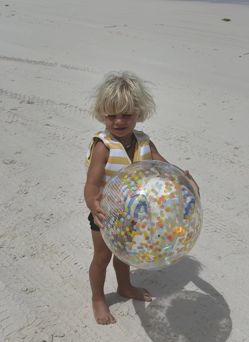 SunnyLife - 3D Inflatable Beach Ball Sid the Seagull Blue Stripe - Image 2
