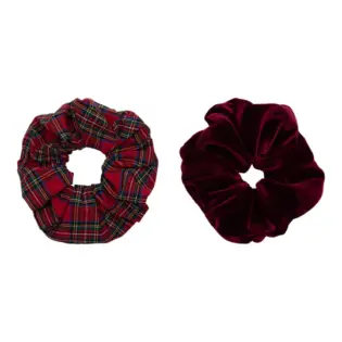 Mimi and Lula Giant Tartan Scrunchies