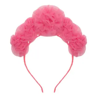 Mimi and Lula Pink Ruffle Flower Headdress