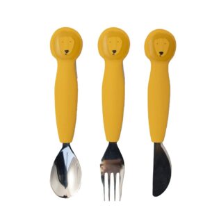 Stainless Steel Cutlery Set With Silicone Handle - Mr. Lion