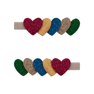 Jazzy Layered Heart Clips