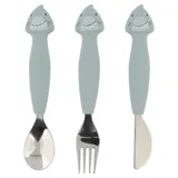 Stainless Steel Cutlery Set With Silicone Handle - Mr. Shark